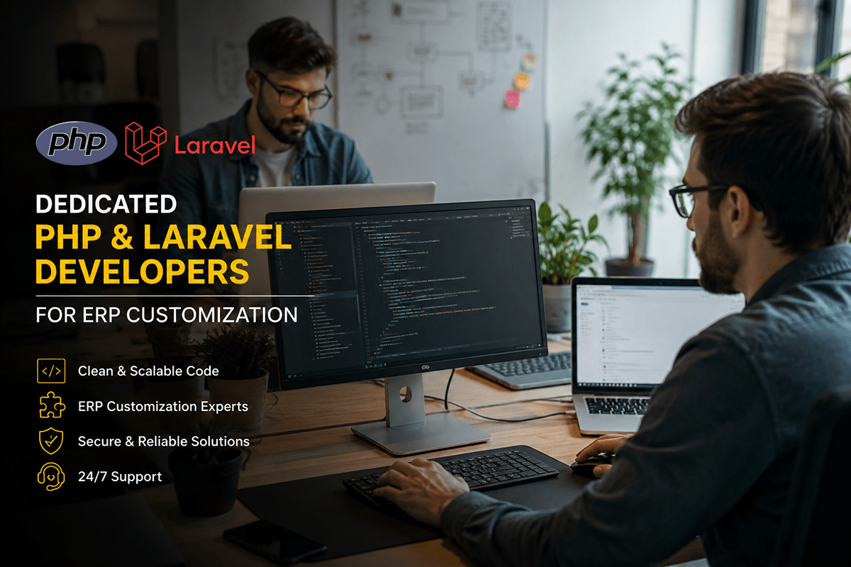 Hire Dedicated PHP & Laravel Developers for ERP Customization