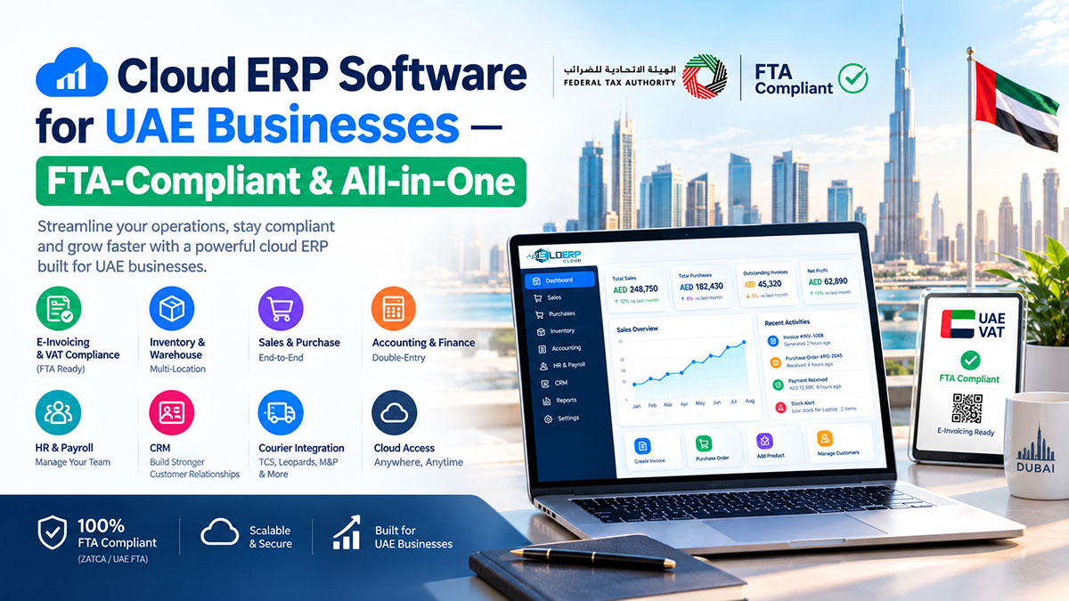 Cloud ERP Software for UAE Businesses — FTA-Compliant & All-in-One